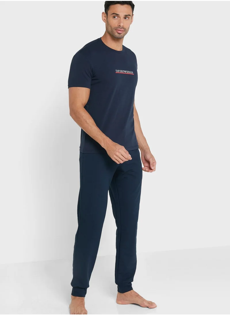 EMPORIO ARMANI Logo Cuffed Sweatpants