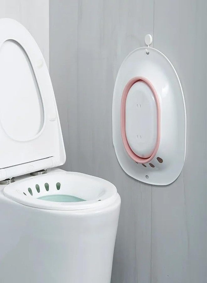 Zomify Sitz Bath Toilet Seat with Flusher | Folding Sitz Bath Tub for Pregnant Women | Postpartum Care, Hemorrhoids Recovery, Vaginal | Anal Inflammation Treatment -Portable Perineal Soaking Basin - Image 5