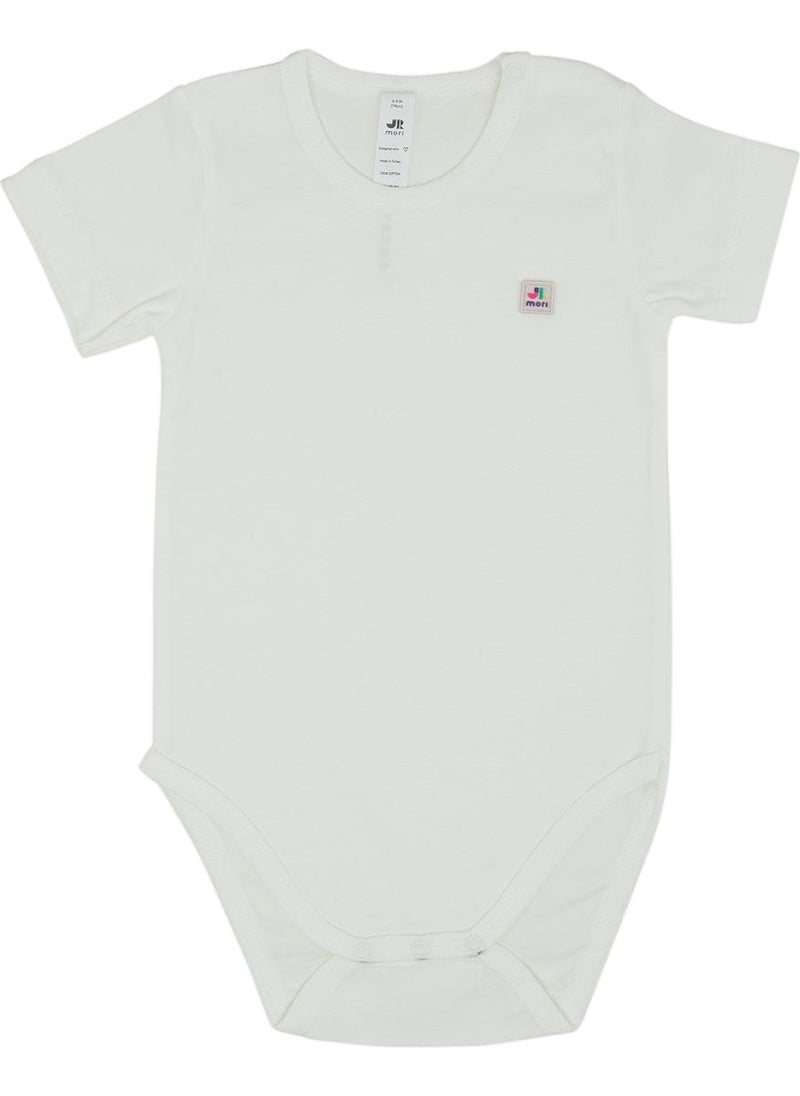 Jrmori - Short Sleeve Basic Body with Shoulder Snaps - Image 1