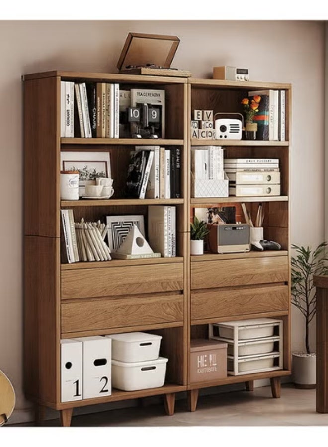 زي سي إم - هابي خزانة كتب من الخشب الصلب بتصميم نورديك، خزانة كتب قائمة على الأرض، مناسبة لغرفة النوم وغرفة المعيشة وتخزين الطلاب - Image 1