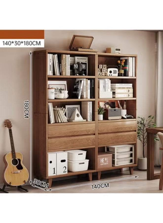 زي سي إم - هابي خزانة كتب من الخشب الصلب بتصميم نورديك، خزانة كتب قائمة على الأرض، مناسبة لغرفة النوم وغرفة المعيشة وتخزين الطلاب - Image 2