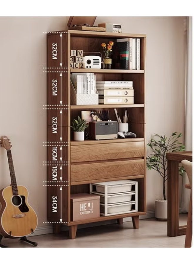 زي سي إم - هابي خزانة كتب من الخشب الصلب بتصميم نورديك، خزانة كتب قائمة على الأرض، مناسبة لغرفة النوم وغرفة المعيشة وتخزين الطلاب - Image 3