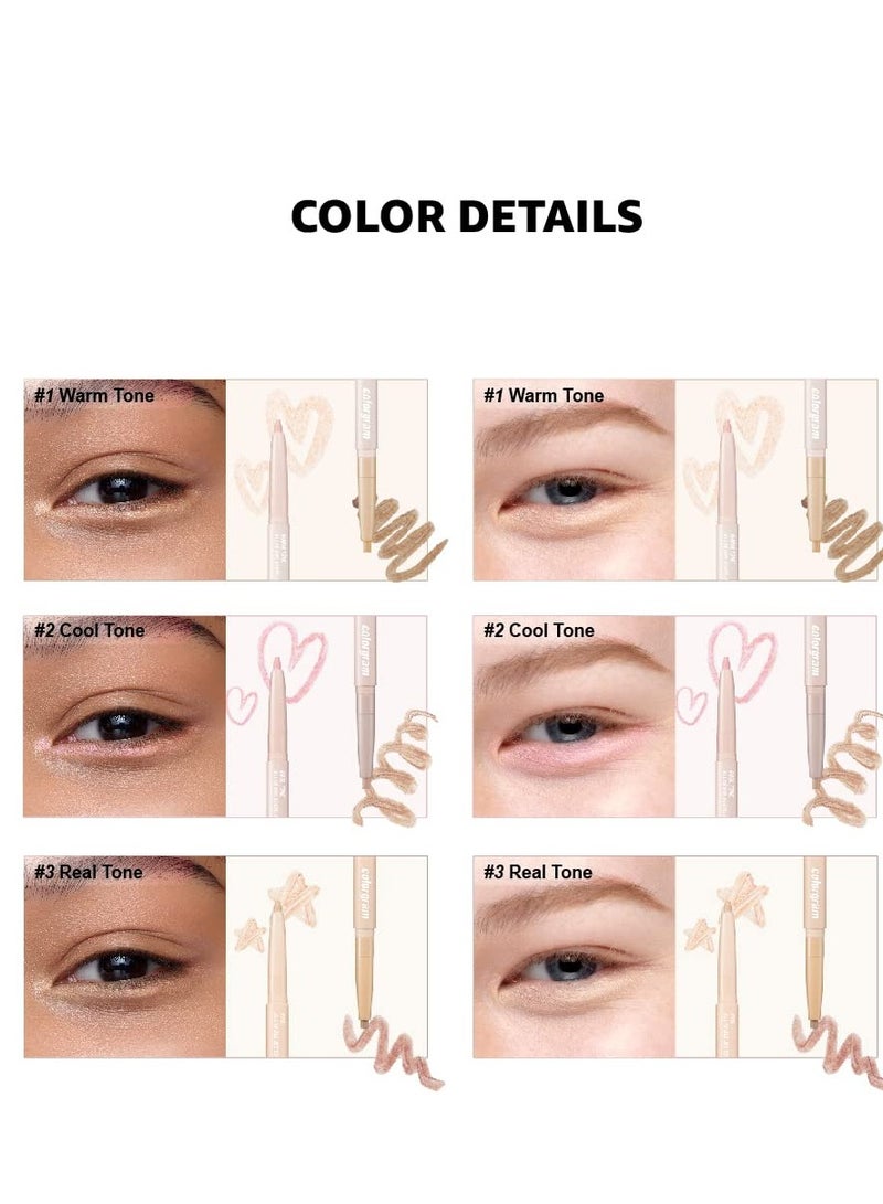 COLORGRAM COLORGRAM Under Eye Highlighter Stick 03 Real Tone | Silky-Smooth Long-Lasting Highlighter & Contouring Stick for Smudge-Proof, Shining Daily Makeup | K-Beauty Face Highlighters & Luminizers - Image 4