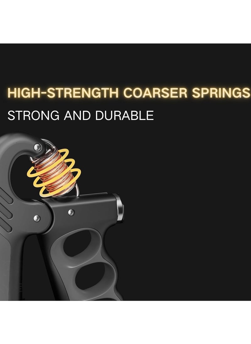 YQbest Grip Strength Trainer, Adjustable Resistance Hand Gripper, Hand Exerciser with Counting for Muscle Building(5-100KG)  - Image 2