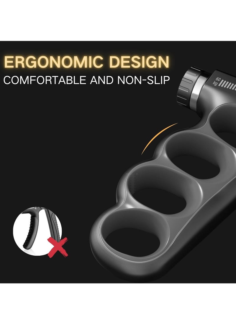 YQbest Grip Strength Trainer, Adjustable Resistance Hand Gripper, Hand Exerciser with Counting for Muscle Building(5-100KG)  - Image 3