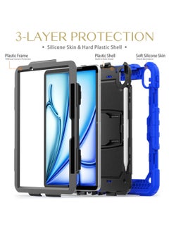 Best Choice Products For iPad Air 6th Generation Case 11 inch M2 2024,Heavy Duty Shockproof Protective Case with Pencil Holder for iPad Air 11 inch 2024 - Blue  - Image 4
