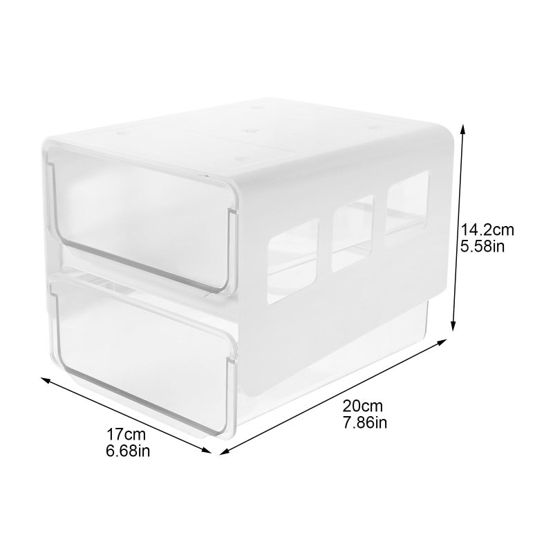 Double Layer Plastic Desk Storage Drawer Box Hidden Organizer For Office Desk - Image 3