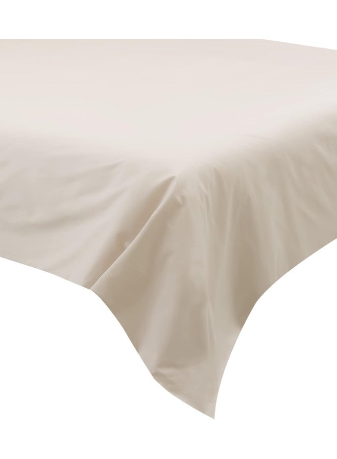 Hotel Linen Klub Double Flat Sheet 3-Piece Set - 180 Thread Count 100% Cotton Percale, Flat Sheet (220 x 240 cm) and 2-Piece Pillowcases (50 x 75 cm), Ultra-Soft and Durable Bedding, Stone - Image 2