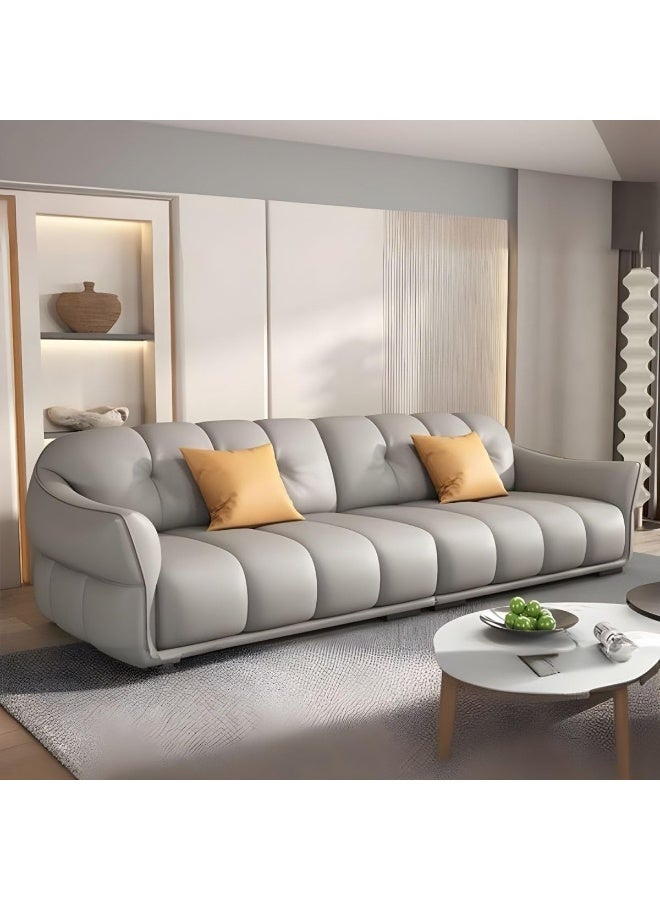 Zayn comforts Modern Faux Leather Sofa with Flared Arm Set of 2 - Image 3