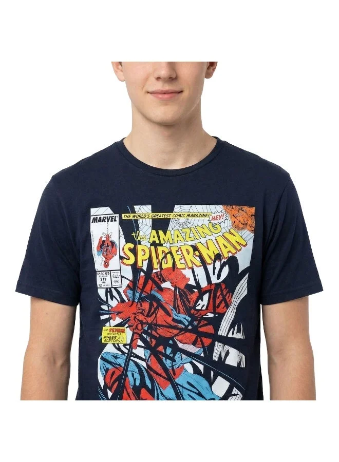 MARVEL  Men’s Marvel Spider-Man Oversized Drop Shoulder Graphic T-Shirt for Men | Best Price UAE