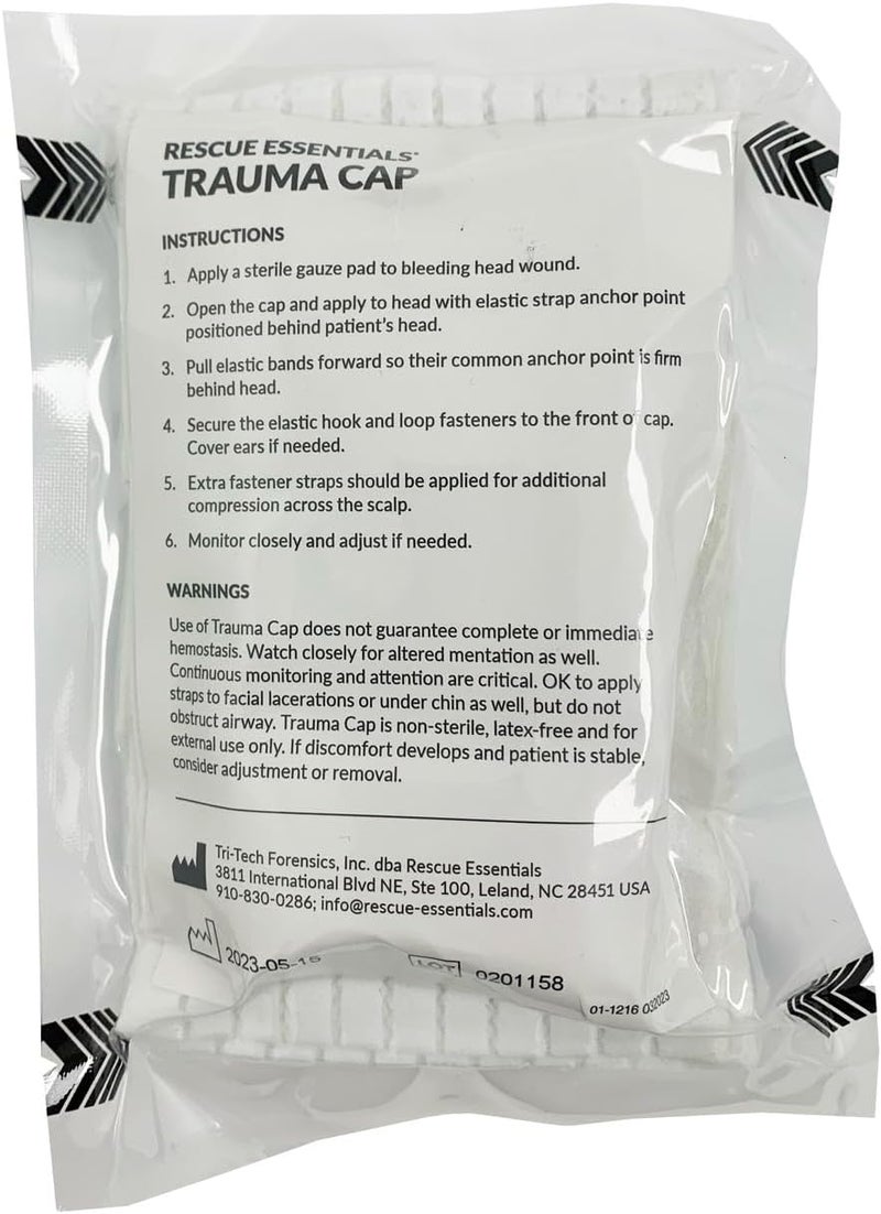 Rescue Essentials First Aid Trauma Cap Emergency Head Bandage - Image 2