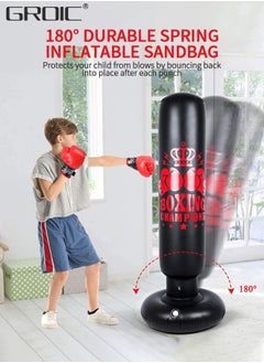 Inflatable Punching Bag For Kids, 63 Inch Inflatable Kids Punching Bag with Stand for Bounce-Back Bop Bag for Play, Boxing, Karate, Inflatable Toy Punching Bag Practice Kickboxing with pump - pzsku/Z0016E72968C0016AC283Z/45/_/1688701246/a92098e5-8789-4bb9-9ed4-a81b0ccc2693