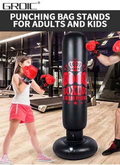 Inflatable Punching Bag For Kids, 63 Inch Inflatable Kids Punching Bag with Stand for Bounce-Back Bop Bag for Play, Boxing, Karate, Inflatable Toy Punching Bag Practice Kickboxing with pump - pzsku/Z0016E72968C0016AC283Z/45/_/1688701247/a259caa7-8b38-4468-a1a3-da0b2ba9a35a