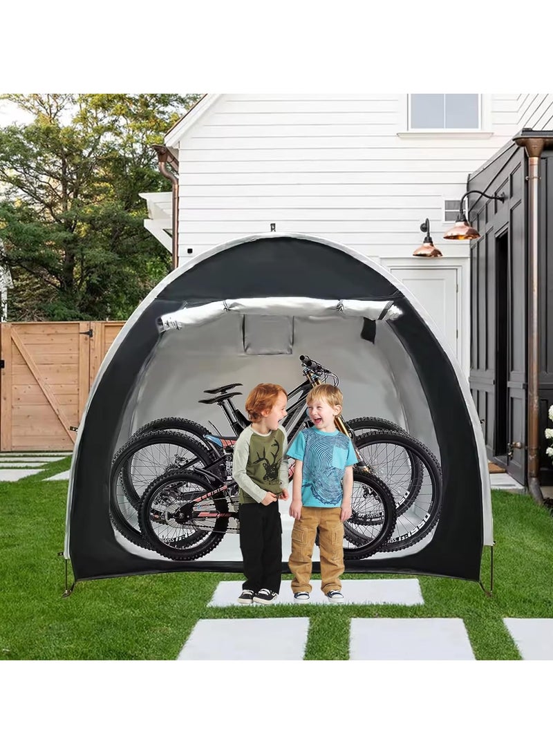 Generic Portable Bike Tent With Bag Storage Shed – Waterproof Fabric & Reinforced Alloy Bracket Ideal For Garage Outdoor Camping And Garden Bicycle Shelter.  - Image 2