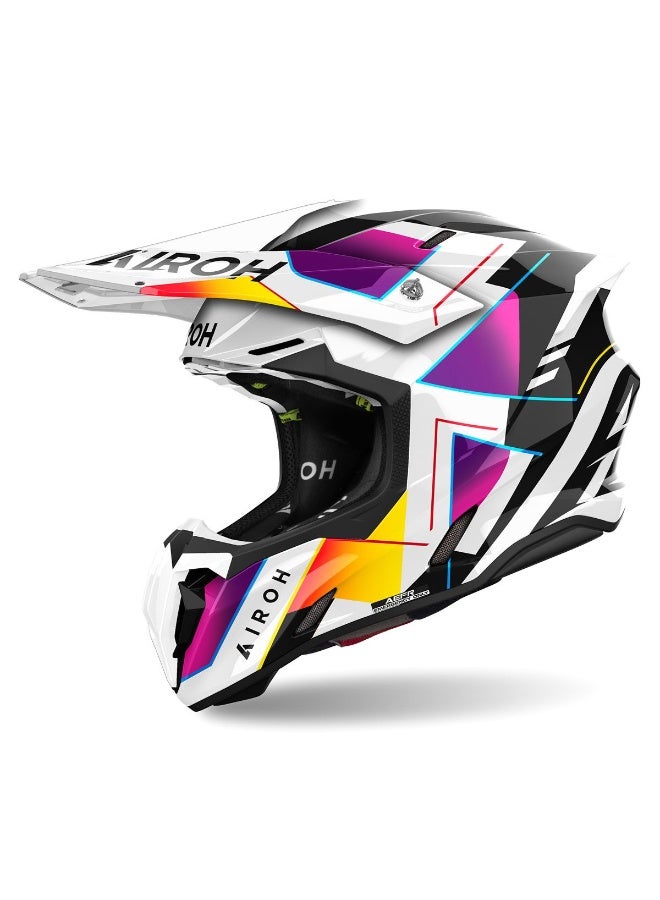 Airoh Motocross Helmet AIROH Twist 3 Rainbow Glossy Helmet - Image 1