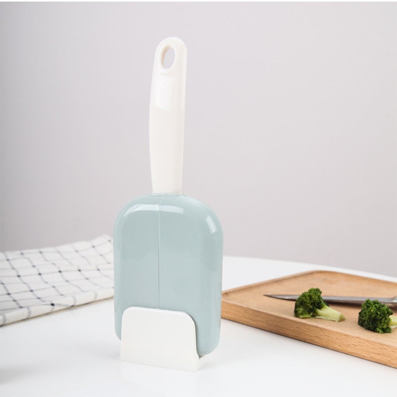 2 Sets Rice Spoon with Holder Organizer Rice Scoop with Cover Kitchen Tool (Green) - Image 1