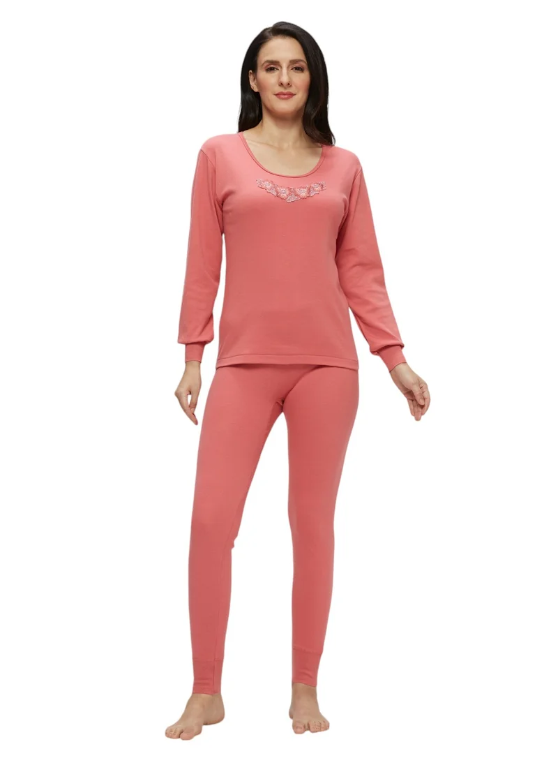 BYC WOMEN'S INNER FULL BODY THERMAL SET - DARK PINK