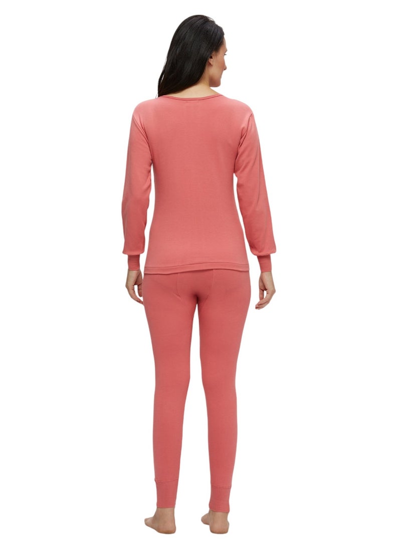 BYC WOMEN'S INNER FULL BODY THERMAL SET - DARK PINK - Image 4