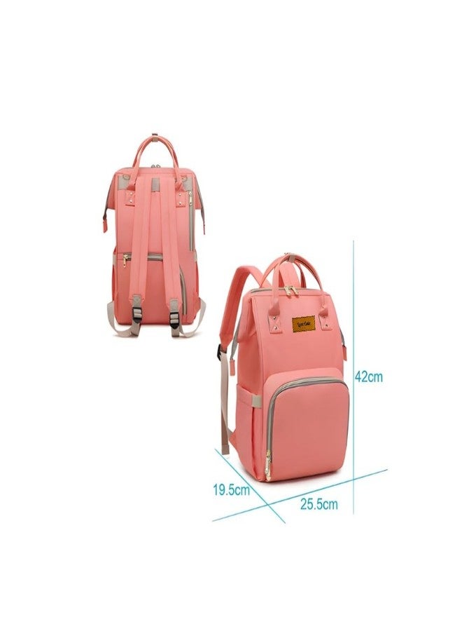 Laee cute baby Diaper Bag for Mothers | Spacious Waterproof Backpack with Multiple Pockets to Easily Organise Baby Essentials, Various Sized Pockets (pink) - Image 4