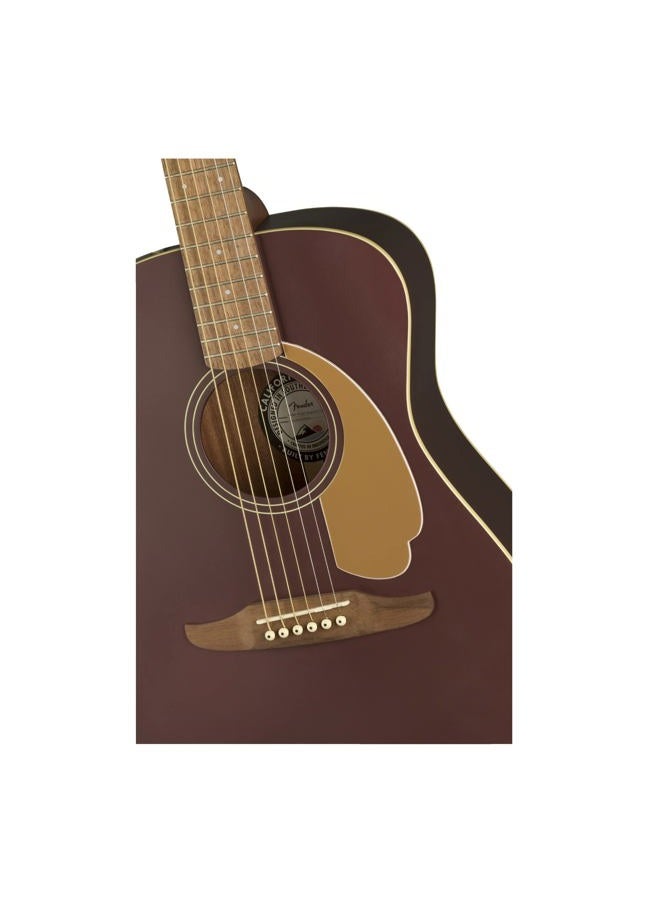 FENDER Malibu Player Acoustic Electric Guitar, Burgundy Satin, Walnut Fingerboard - Image 3