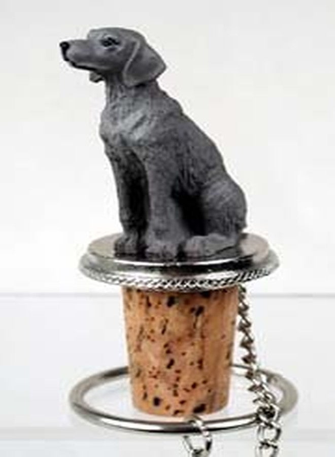 كونفرزيشن كونسبتس سدادة زجاجة على شكل كلب وايمارانر من كونفرسيشن كونسيبتس لسهولة الفتح - نيكل، صغير، رمادي - Image 1