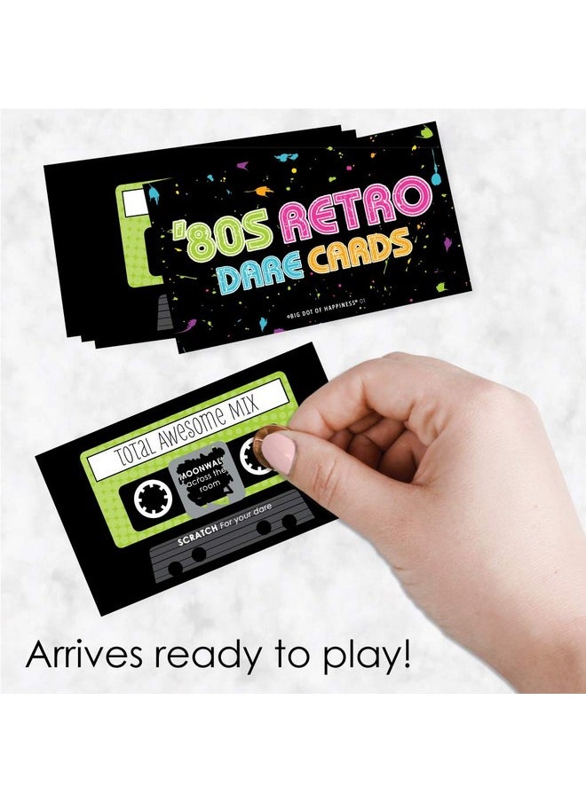 Big Dot of Happiness Big Dot of Happiness 80's Retro - Totally 1980s Party Game Scratch Off Dare Cards - 22 Count  - Image 2