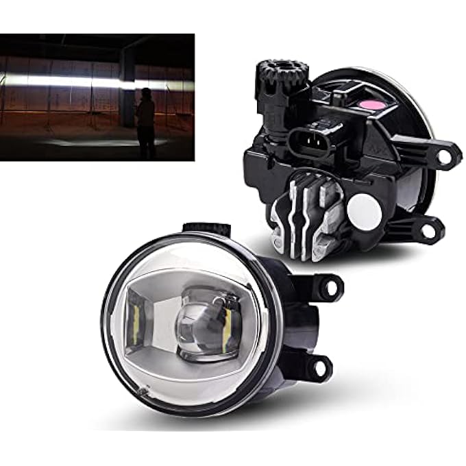 ريحني مجموعة مصابيح الضباب LED من الجيل الجديد المُطورة لسيارات تويوتا كامري وكورولا وياريس وأوريس وبريوس وأفالون وماتريكس وريز وسيون إكس إيه وفيوس وفينزا وتندرا 2006 و2009 و2010 و2011 و2013 و2015 و2016 و2017 و2019 - Image 2