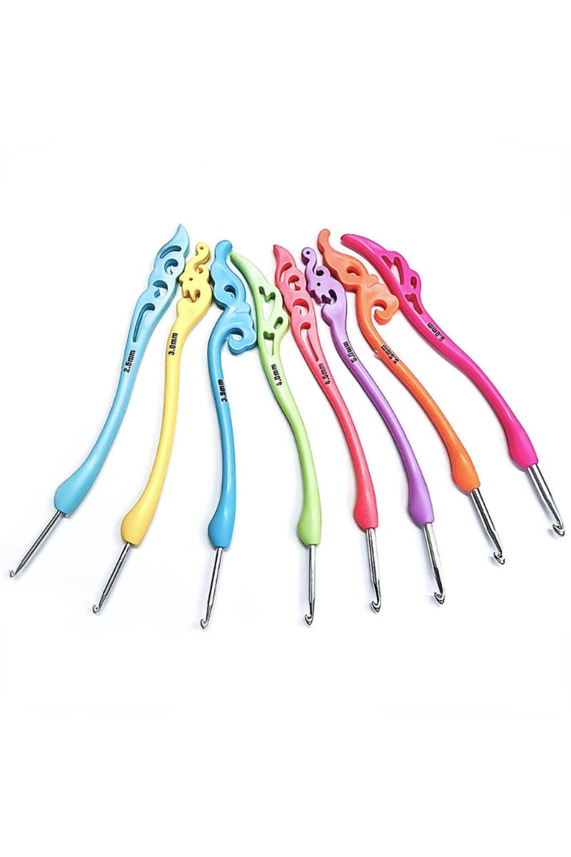 erorex Vintage Soft Handle Aluminum Crochet Hooks Sweater Scarves Knitting Crochet Needles DIY Weaving K... - Image 1