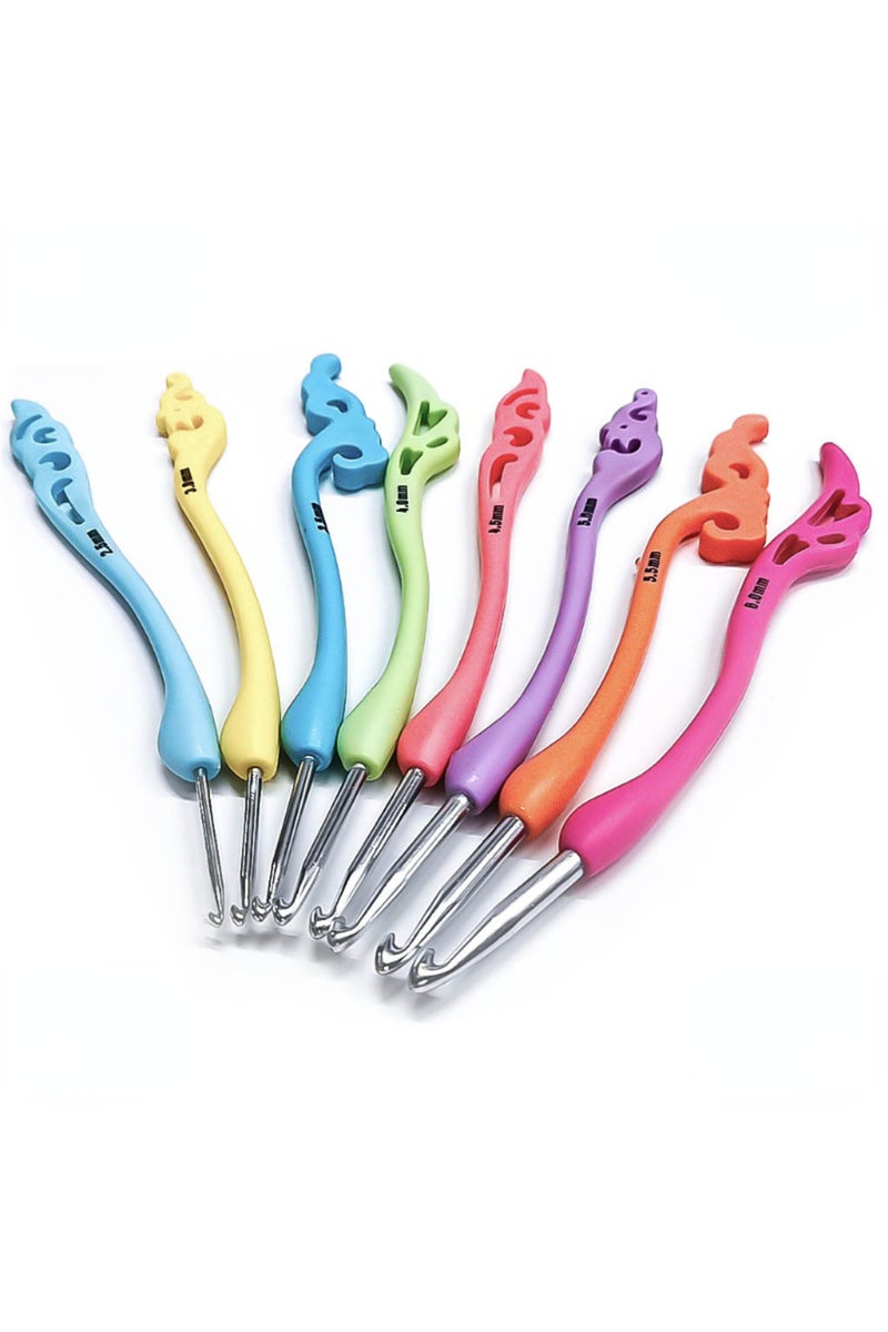 erorex Vintage Soft Handle Aluminum Crochet Hooks Sweater Scarves Knitting Crochet Needles DIY Weaving K... - Image 3