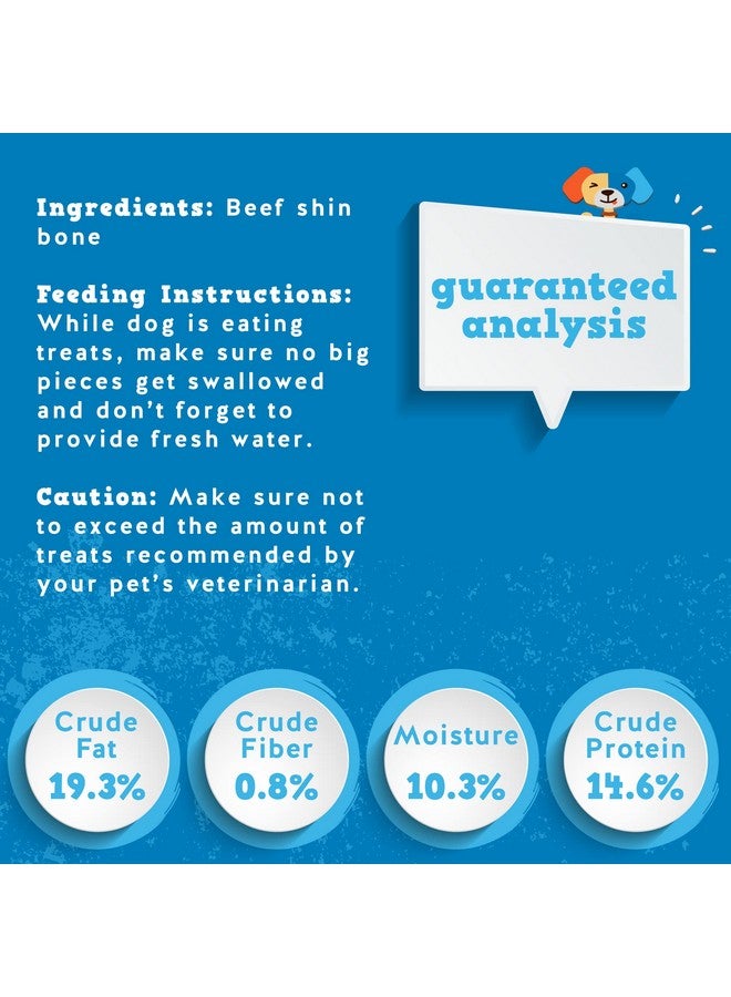 Jack&Pup Roasted Meaty Beef Shin Bone Dog Treats  811” Long Lasting All Natural Gourmet & Healthy Dog Bone Treat Chews  Savory Smoked Beef Flavor (3 Pack) - Image 4