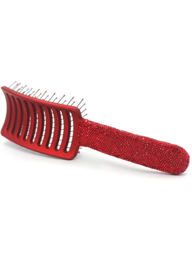 Bestbling Bling Styling Hair Smooth And Detangle Hair Brush For Women Girl Men Arcshaped Spareribs Comb (Red) - Image 3