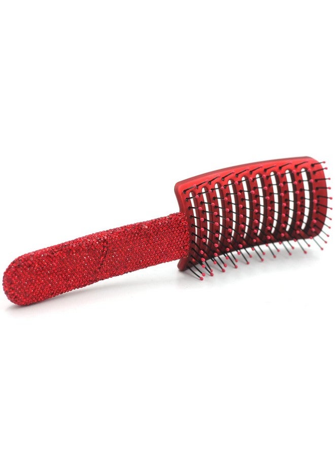 Bestbling Bling Styling Hair Smooth And Detangle Hair Brush For Women Girl Men Arcshaped Spareribs Comb (Red) - Image 5