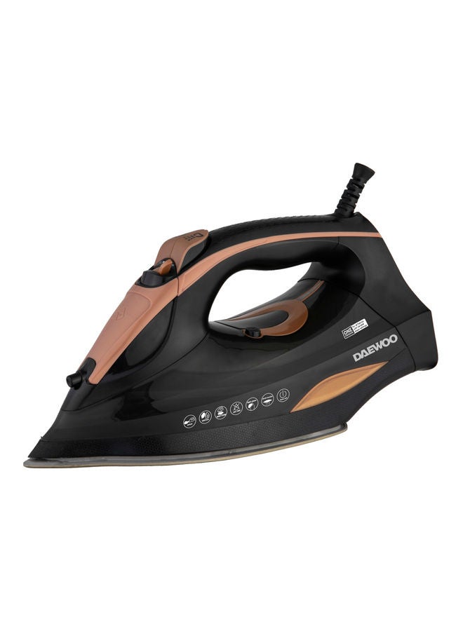 DAEWOO Steam Iron With Steam Burst, Spray Function, Self Cleaning, Anti Drip, Anti Calcium 0.32 L 2800 W DSI-6260 Black - Image 1