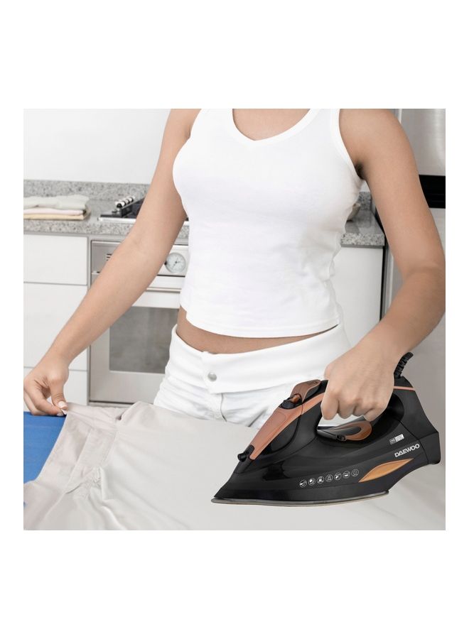 DAEWOO Steam Iron With Steam Burst, Spray Function, Self Cleaning, Anti Drip, Anti Calcium 0.32 L 2800 W DSI-6260 Black - Image 3