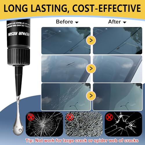 LOCBONDSO Windshield Crack Repair Kit, Glass Repair Kit Windshield, Car Windshield Repair Kit for Chips and Cracks, Quick Fix Star-Shaped Crack - Image 4