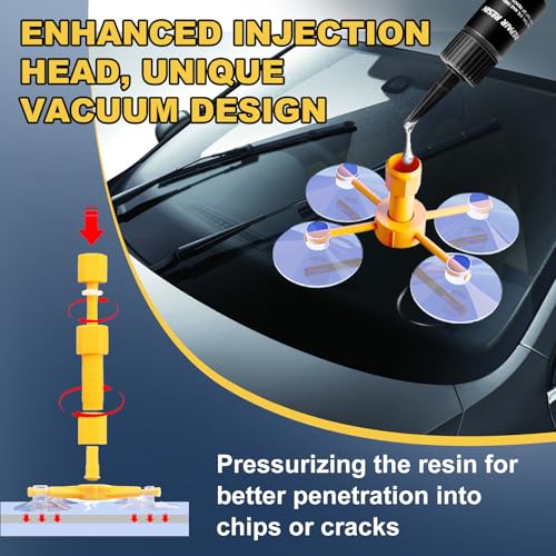 LOCBONDSO Windshield Crack Repair Kit, Glass Repair Kit Windshield, Car Windshield Repair Kit for Chips and Cracks, Quick Fix Star-Shaped Crack - Image 5