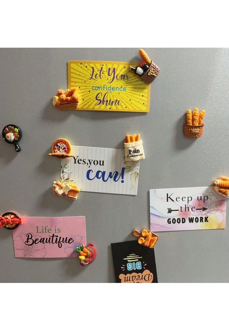 9-Piece Food Shaped Fridge Magnets Set – 3D Resin Refrigerator Stickers for Home & Kitchen Decoration - Image 3
