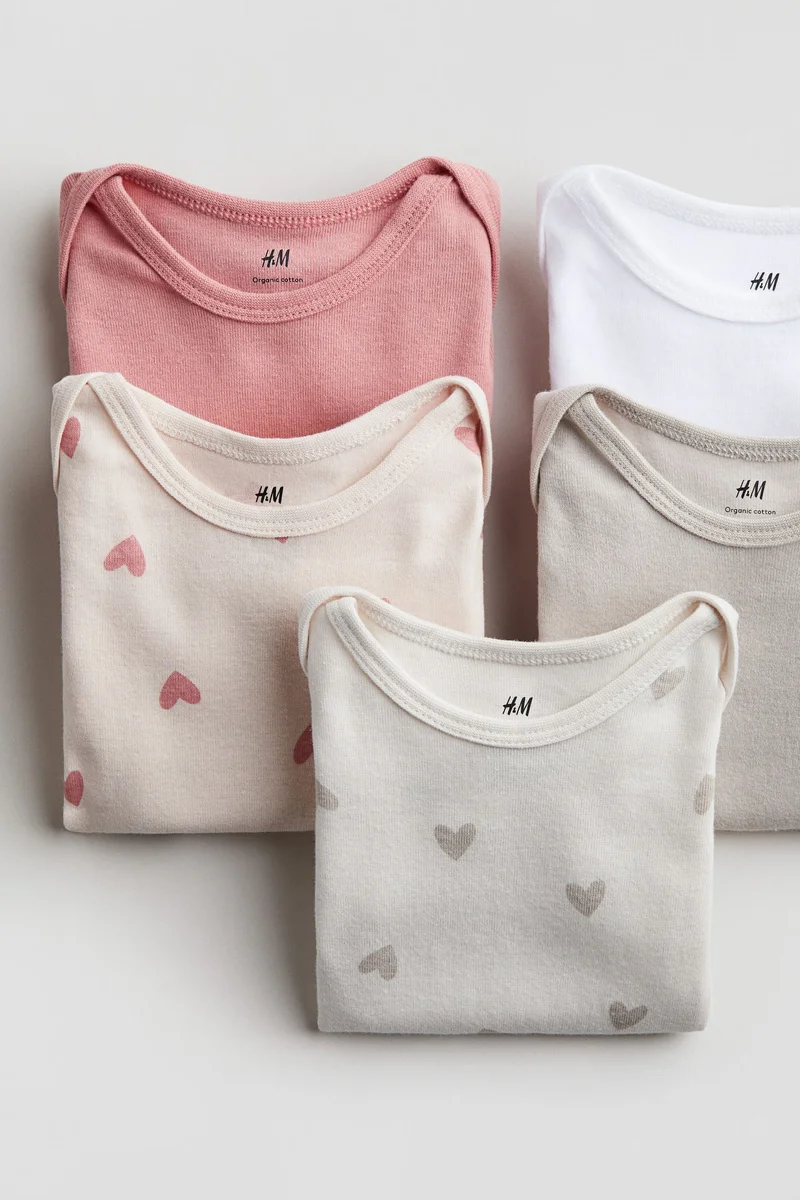 اتش اند ام 5-pack cotton bodysuits