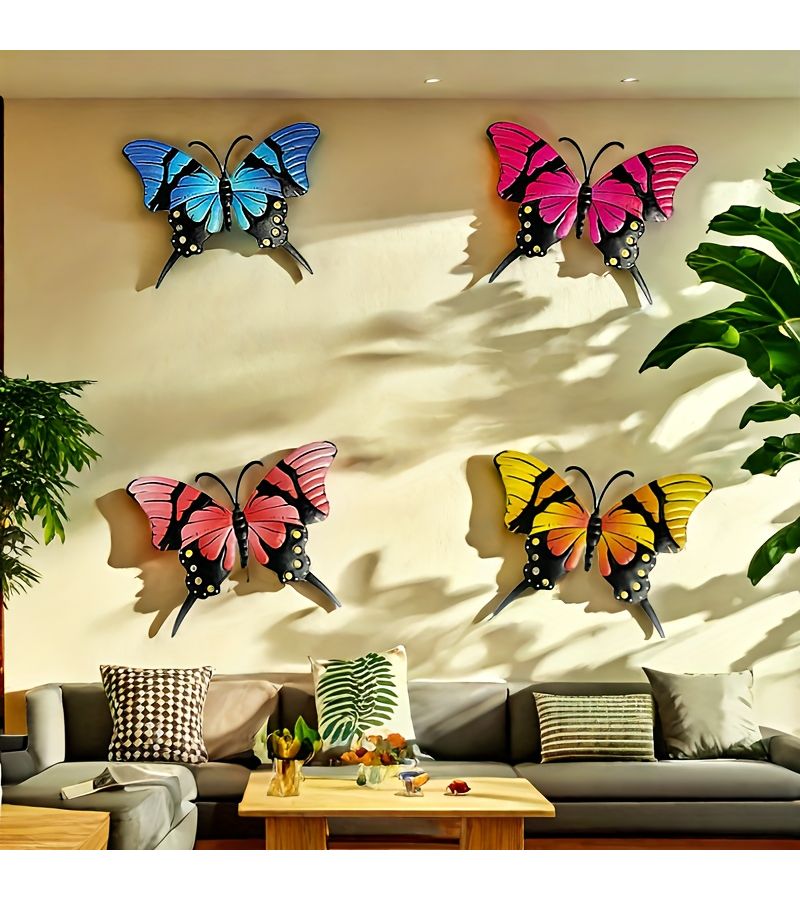 Butterfly Acrylic Wall Decor Set 4 Outdoor Garden Fence Art - Image 4