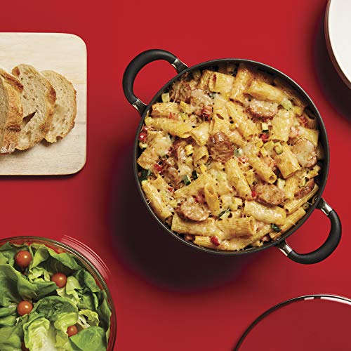 Circulon Symmetry Hard Anodized Nonstick Casserole Dish/Casserole Pan with Lid - 5.5 Quart, Black - Image 2