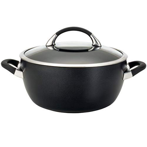 Circulon Symmetry Hard Anodized Nonstick Casserole Dish/Casserole Pan with Lid - 5.5 Quart, Black - Image 1