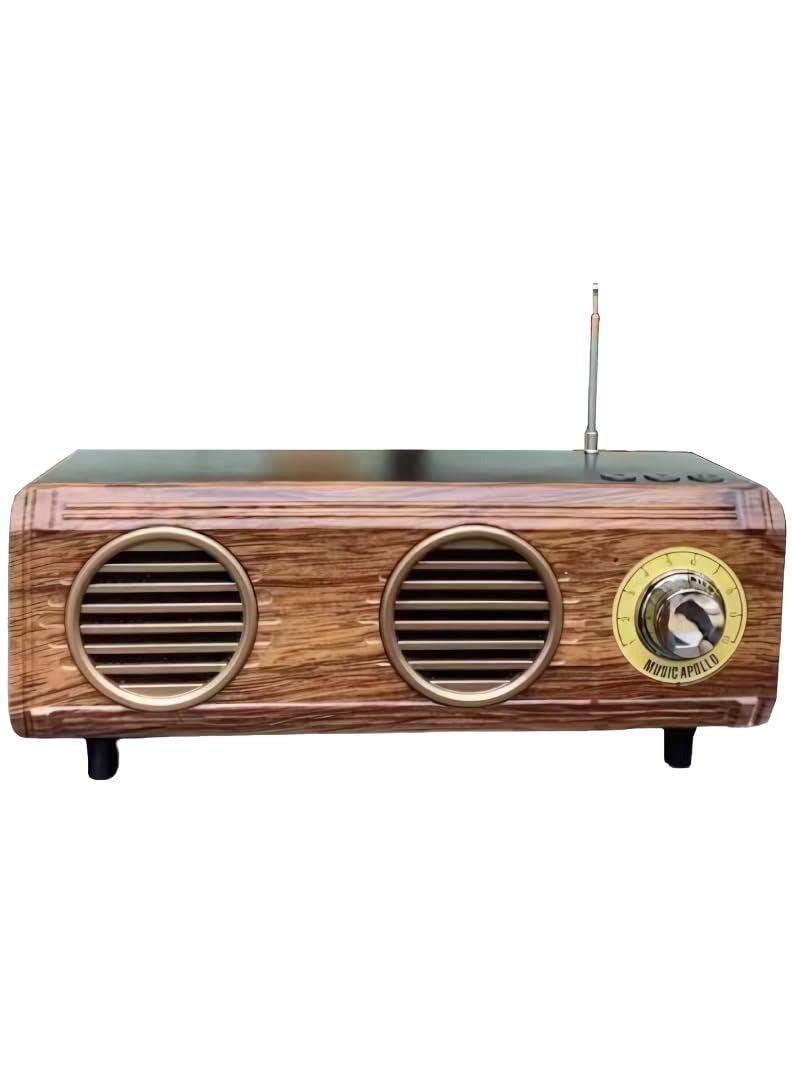 Vintage-Inspired Bluetooth Speaker & FM Radio – Portable Wireless MP3 Music Player with TF Card & USB Support - Image 1