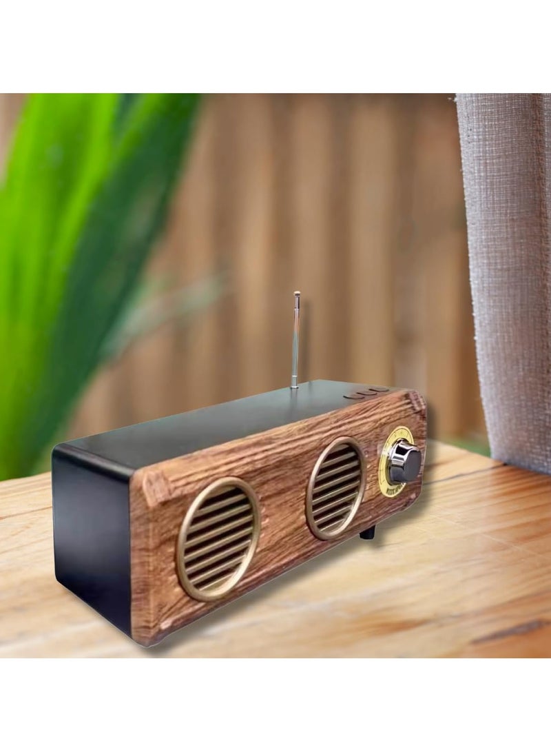 Vintage-Inspired Bluetooth Speaker & FM Radio – Portable Wireless MP3 Music Player with TF Card & USB Support - Image 2