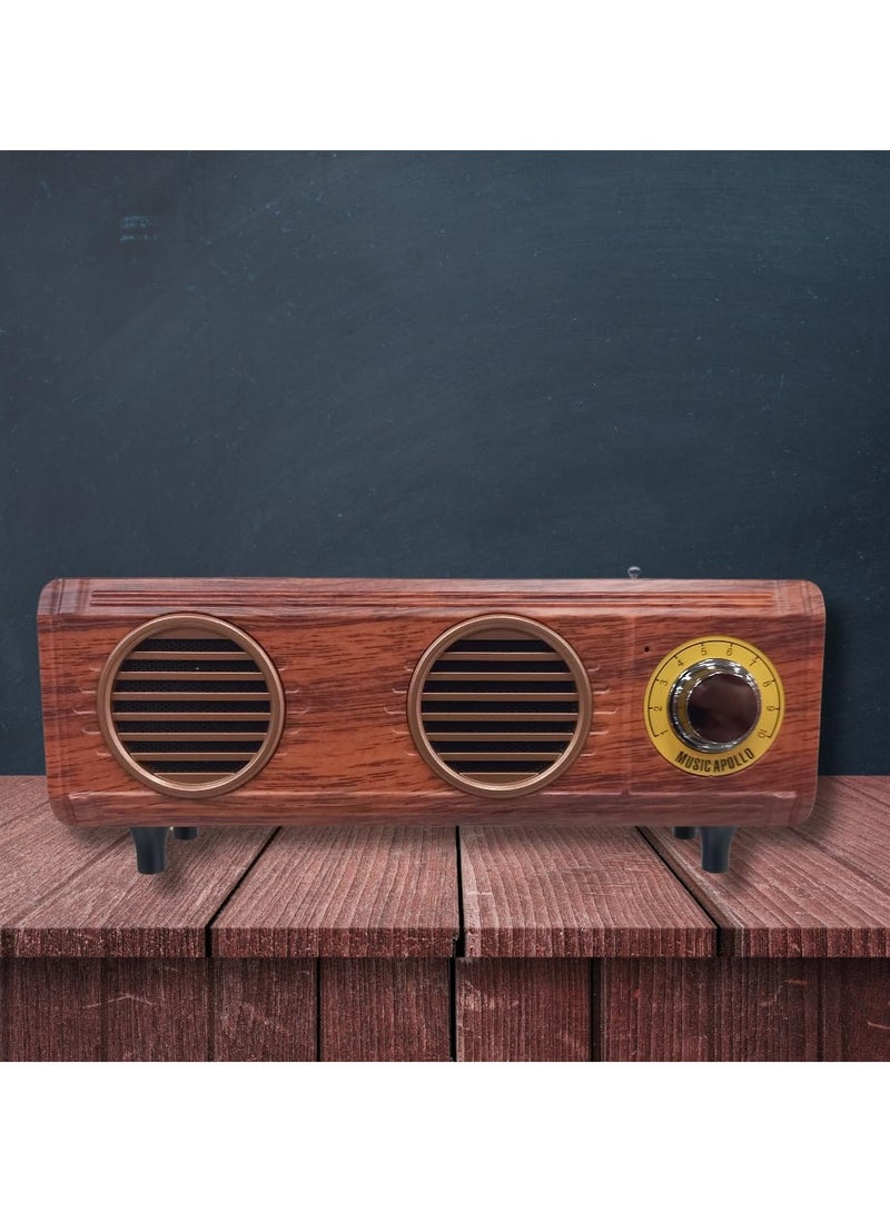 Vintage-Inspired Bluetooth Speaker & FM Radio – Portable Wireless MP3 Music Player with TF Card & USB Support - Image 3