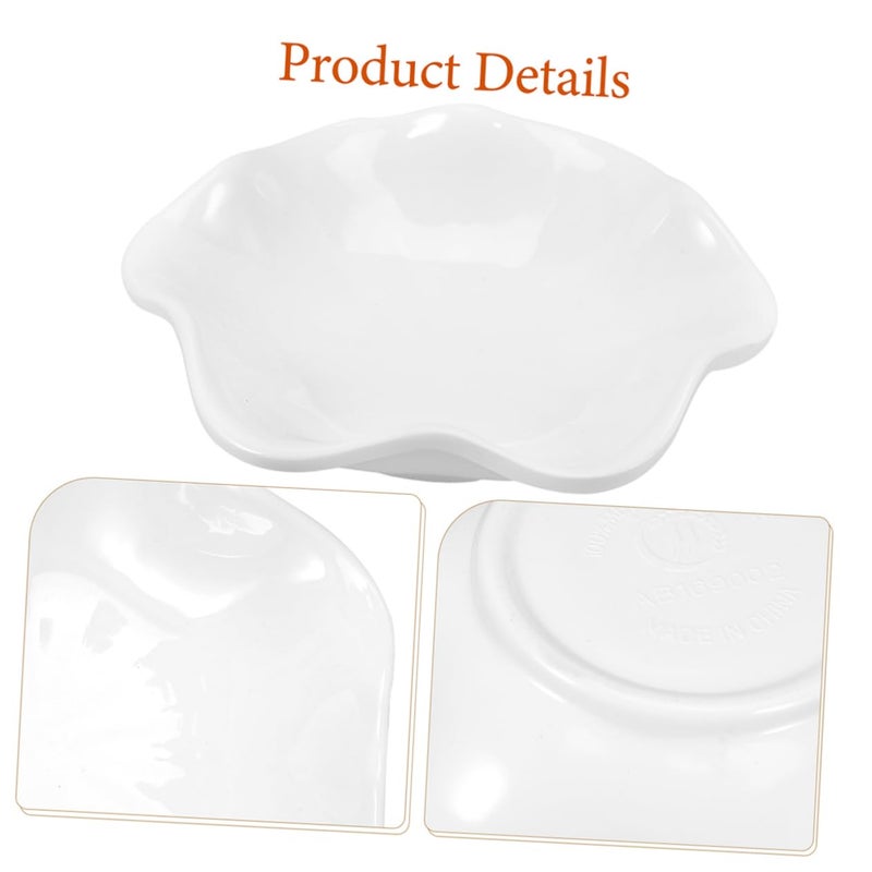 Bone White Porcelain Sauce Dishes Microwave Safe Condiment Bowls Set of 2 - Image 4
