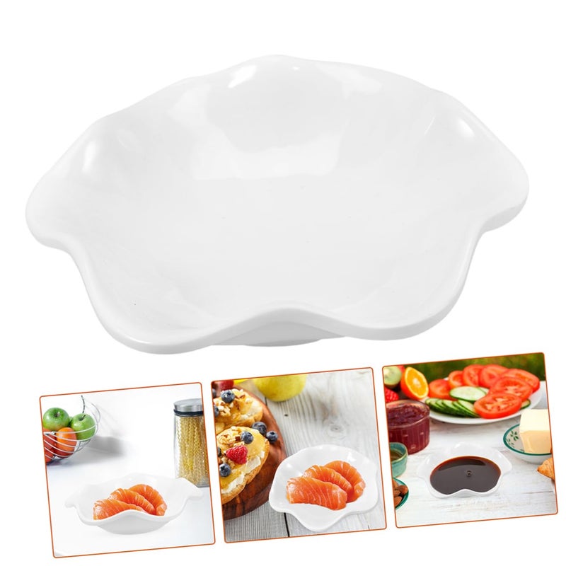 Bone White Porcelain Sauce Dishes Microwave Safe Condiment Bowls Set of 2 - Image 5