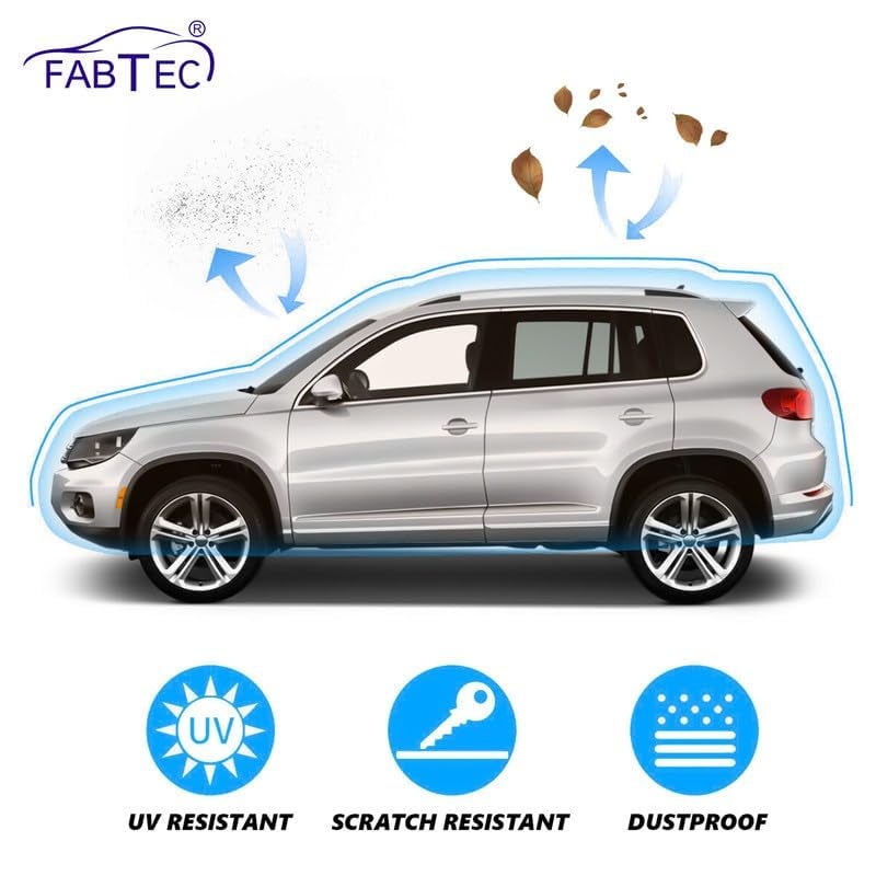 FABTEC Waterproof Premium Car Cover for Hyundai Elite i20 with Mirror and Antenna Pocket Super Waterproof Car Body Cover Heavy Duty Durable Peva Grey with Red Piping - Image 5