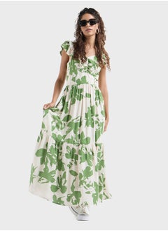 FAV Printed Sweetheart Neck Dress  - Image 1