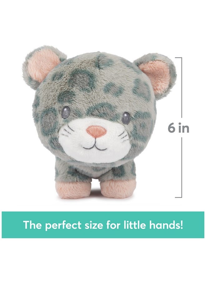 غاند دمية محشوة على شكل نمر من مجموعة Baby Safari Friends مع جرس، لعبة حسية للحيوانات المحشوة للأطفال والمواليد الجدد، باللون الرمادي/الوردي، 7 بوصات  - Image 2