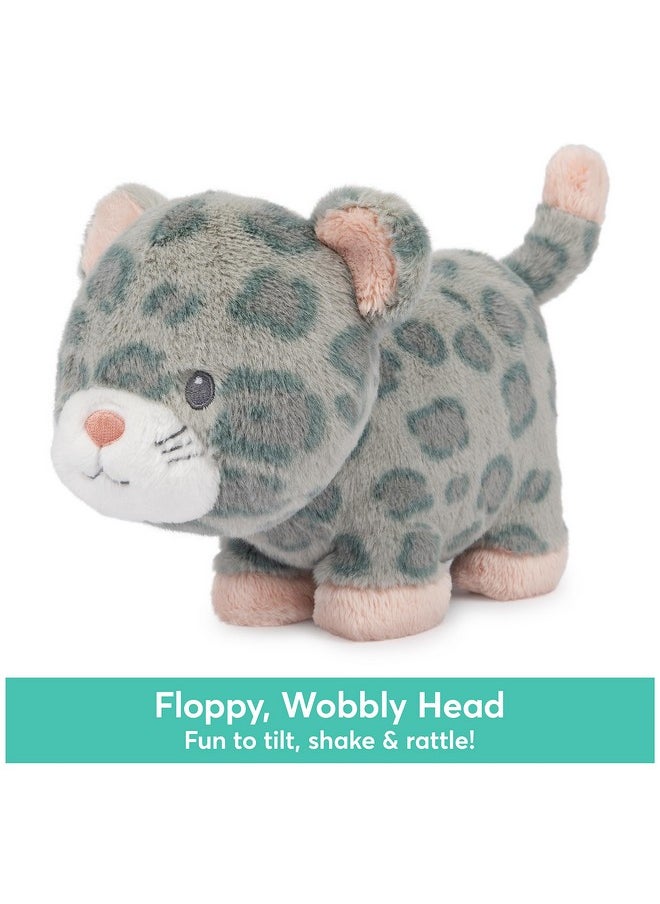 غاند دمية محشوة على شكل نمر من مجموعة Baby Safari Friends مع جرس، لعبة حسية للحيوانات المحشوة للأطفال والمواليد الجدد، باللون الرمادي/الوردي، 7 بوصات  - Image 4